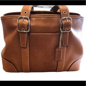 Authentic Coach Hampton Leather Satchel handbag.